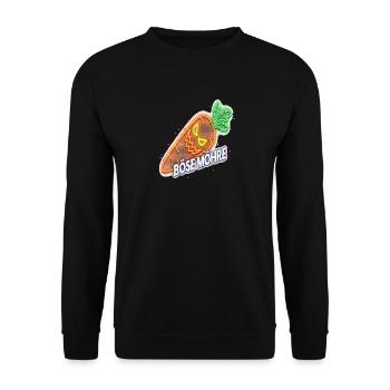 Böse Möhre – Neon Glitch Cyber Carrot - Unisex Pullover - Schwarz - Vorne - Alina (178cm) & Michal (187cm)