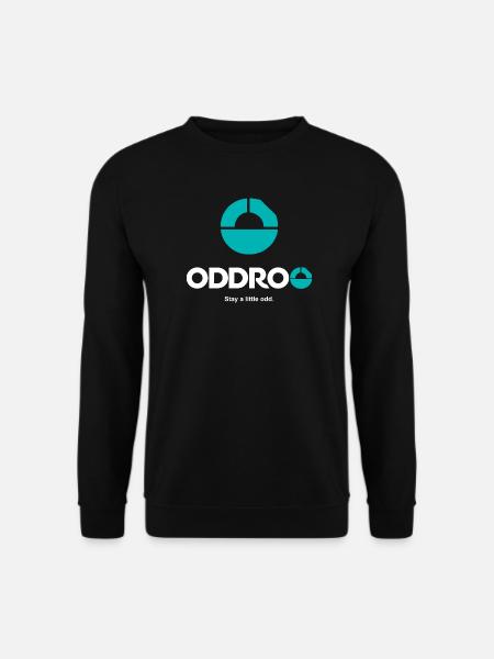 ODDROO – Logo Weiss und Türkis - Unisex Pullover - Schwarz