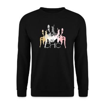 CHIC - Unisex Pullover - Schwarz - Vorne - Alina (178cm) & Michal (187cm)