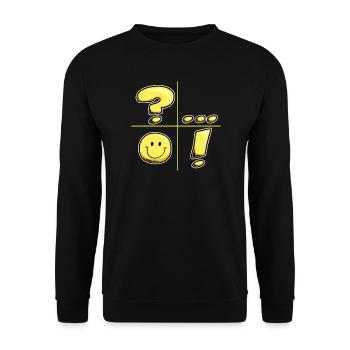 Interpunktion - Unisex Pullover - Schwarz - Vorne - Alina (178cm) & Michal (187cm)