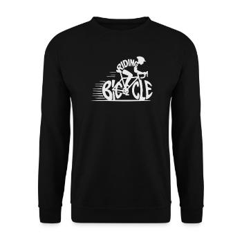 Fahrrad-Bewegungskunst - Unisex Pullover - Schwarz - Vorne - Alina (178cm) & Michal (187cm)