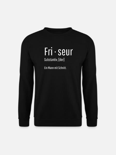 Friseur Substantiv Definition Geschenk - Unisex Pullover - Schwarz