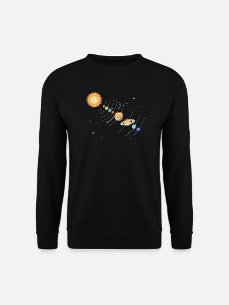 Sonnensystem: die Sonne und acht Planeten - Unisex Pullover - Schwarz
