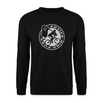 bike punks - Unisex Pullover - Schwarz - Vorne - Alina (178cm) & Michal (187cm)
