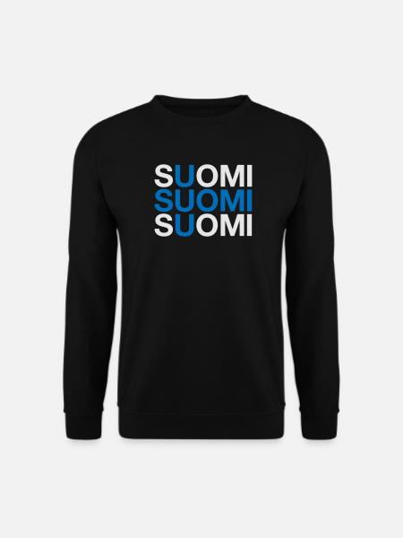 FINNLAND Finland Suomi Finnische Flagge - Unisex Pullover - Schwarz