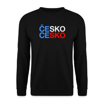 Czech Republic Czech Republic Czech flag - Unisex Sweatshirt - black - Front - Alina (178cm) & Michal (187cm)