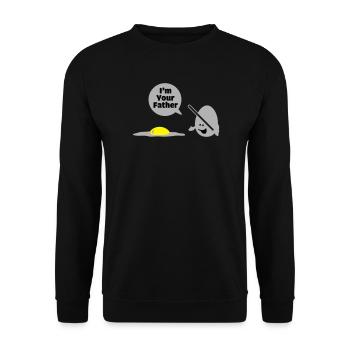 egg vader - Unisex Pullover - Schwarz - Vorne - Alina (178cm) & Michal (187cm)