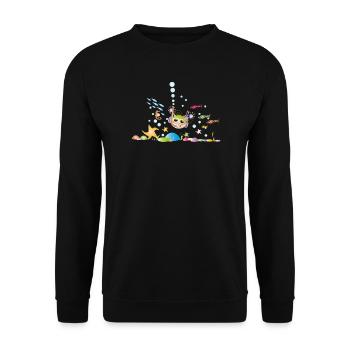 Taucher - Unisex Pullover - Schwarz - Vorne - Alina (178cm) & Michal (187cm)