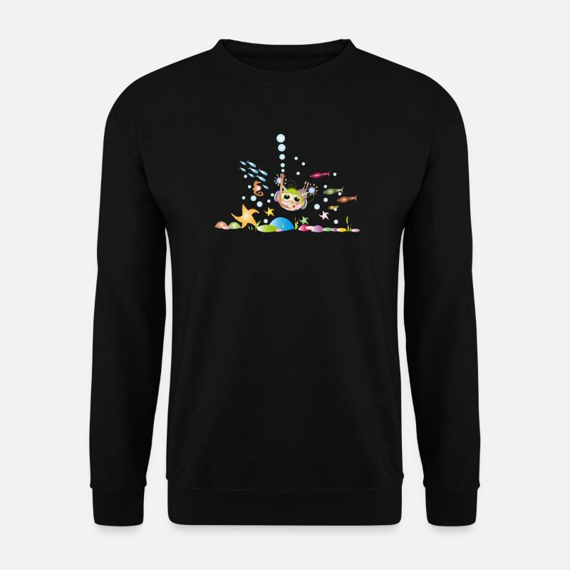 Taucher - Unisex Pullover - Schwarz