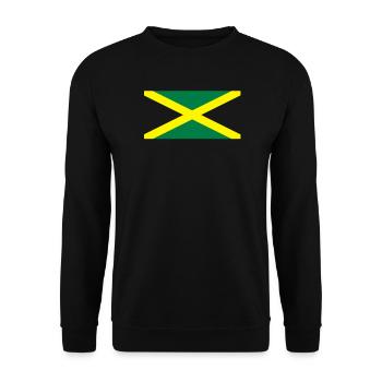 Jamaican flag - Unisex Sweatshirt - black - Front - Alina (178cm) & Michal (187cm)