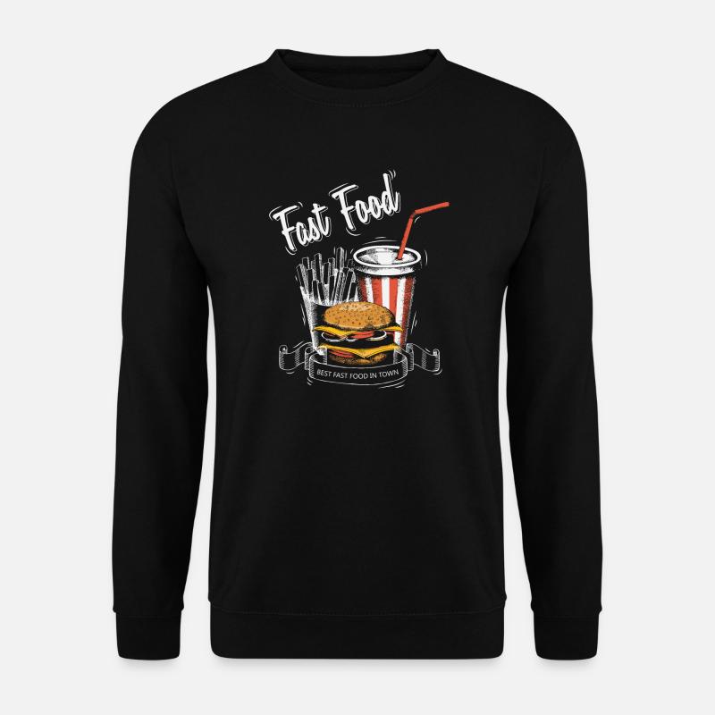 Fast-Food-Grafik - Unisex Pullover - Schwarz