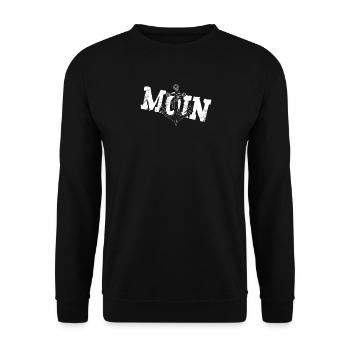 Ancre MOIN pour le capitaine des mers - Sweat-shirt Unisexe - noir - Devant - Alina (178cm) & Michal (187cm)