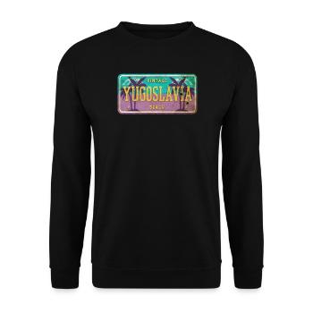 Signe vintage Yougoslavie - Sweat-shirt Unisexe - noir - Devant - Alina (178cm) & Michal (187cm)