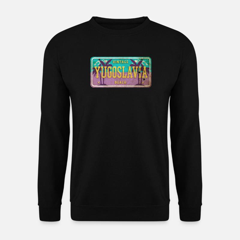 Jugoslawien Vintage Schild - Unisex Pullover - Schwarz