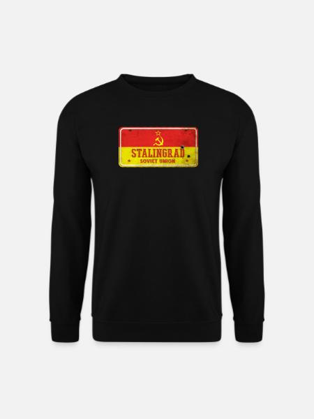 Stalingrad Sowjetunion Vintage Schild - Unisex Pullover - Schwarz