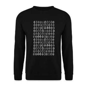 Easter eggs Easter Easter motif - Unisex Sweatshirt - black - Front - Alina (178cm) & Michal (187cm)