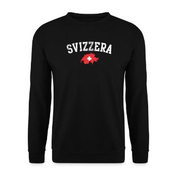 Emblème de la carte suisse - Sweat-shirt Unisexe - noir - Devant - Alina (178cm) & Michal (187cm)