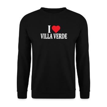 t-shirt Io amo Villa Verde t-shirt Sardaigne - Sweat-shirt Unisexe - noir - Devant - Alina (178cm) & Michal (187cm)