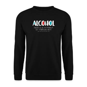 Alcohol (dark) - Unisex Sweatshirt - black - Front - Alina (178cm) & Michal (187cm)