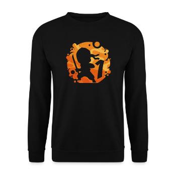Ninja Fighter Birthday Boy 1 year old - Unisex Sweatshirt - black - Front - Alina (178cm) & Michal (187cm)