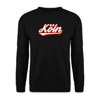 Design de lettrage en cologne avec contour rouge - Sweat-shirt Unisexe - noir - Devant - Alina (178cm) & Michal (187cm)