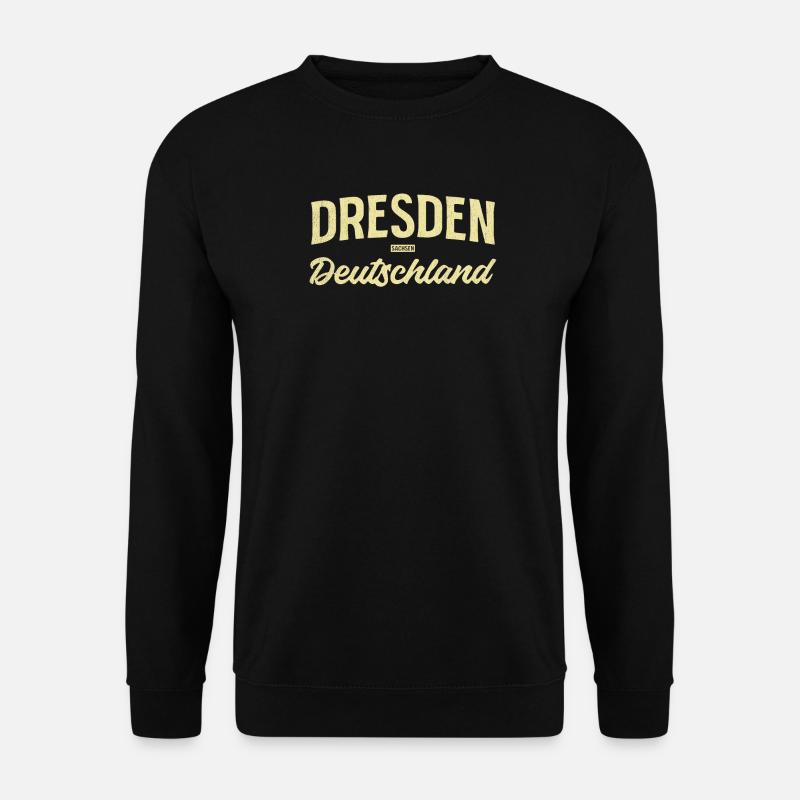 Dresden Retro Font Print - Unisex Sweatshirt - black