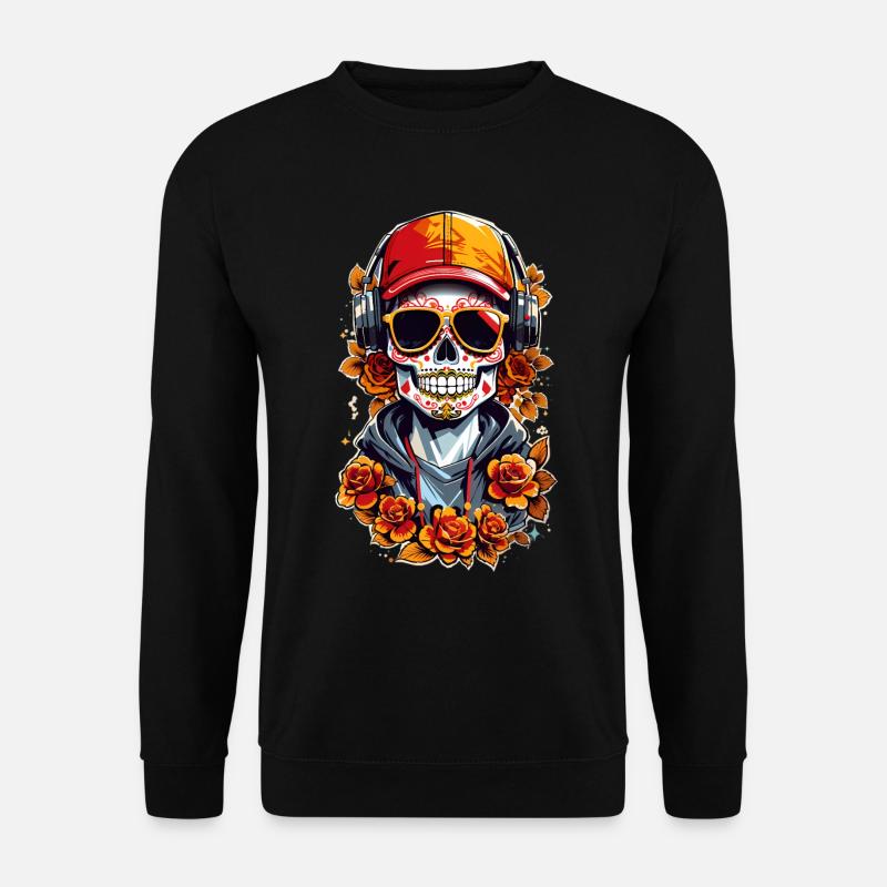 Zucker Schädel - Unisex Pullover - Schwarz