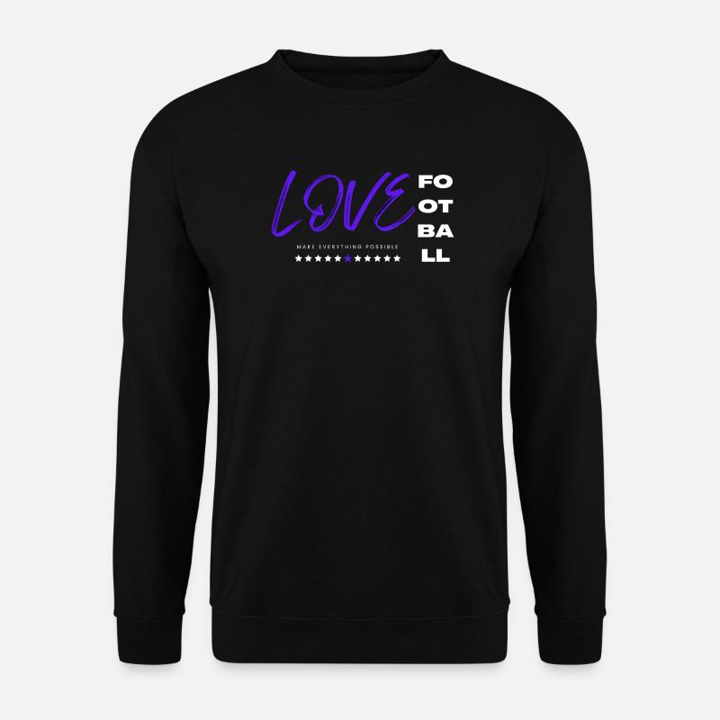 Ich liebe Fußball blau - Unisex Pullover - Schwarz