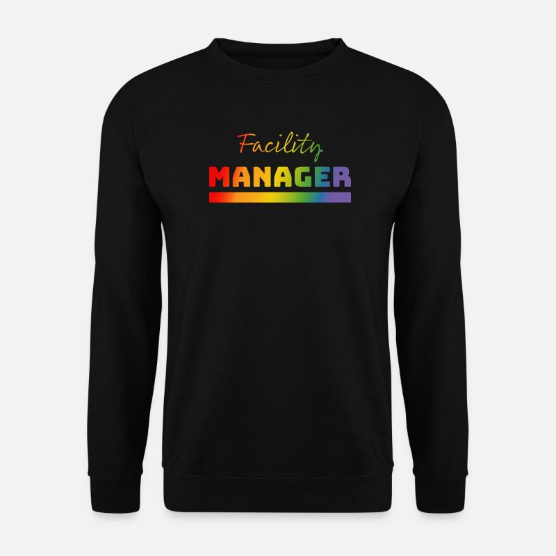 Tshirt Facility Manager rainbow - Unisex Sweatshirt - black