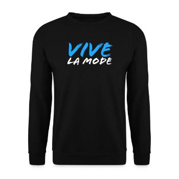 vive la mode - Sweat-shirt Unisexe - noir - Devant - Alina (178cm) & Michal (187cm)
