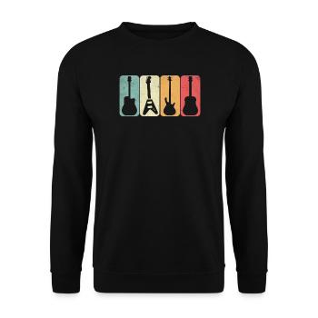 Guitars - Unisex Sweatshirt - black - Front - Alina (178cm) & Michal (187cm)