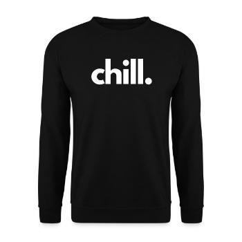 Chill Minimal Relax Mental Health Shirt - Unisex Sweatshirt - black - Front - Alina (178cm) & Michal (187cm)