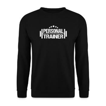Personal Trainer Fitness Sport - Unisex Pullover - Schwarz - Vorne - Alina (178cm) & Michal (187cm)