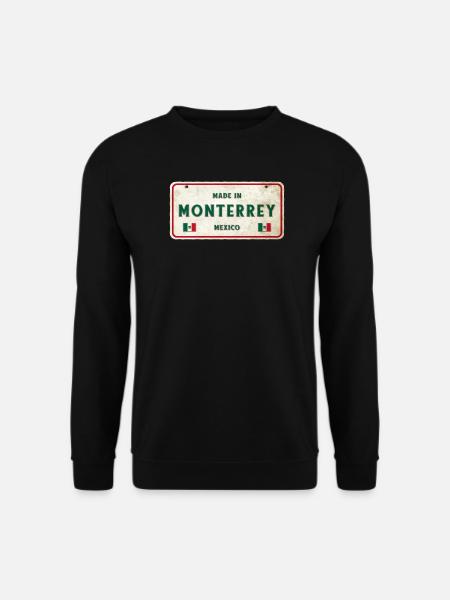 Design d'enseigne vintage Monterrey Mexico - Sweat-shirt Unisexe - noir