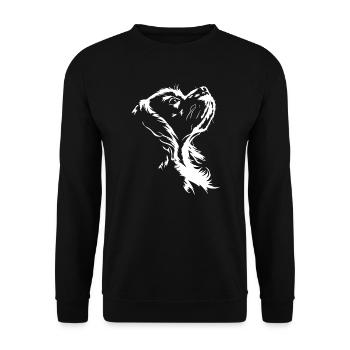 Cavalier King Charles Spaniel Chien Chien Wilsigns - Sweat-shirt Unisexe - noir - Devant - Alina (178cm) & Michal (187cm)