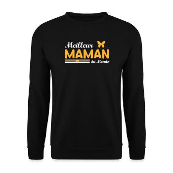 Best Mom In The World - Unisex Sweatshirt - black - Front - Alina (178cm) & Michal (187cm)