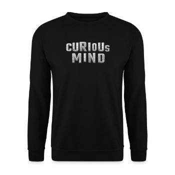 curieux Mind métallisé 3d - Sweat-shirt Unisexe - noir - Devant - Alina (178cm) & Michal (187cm)