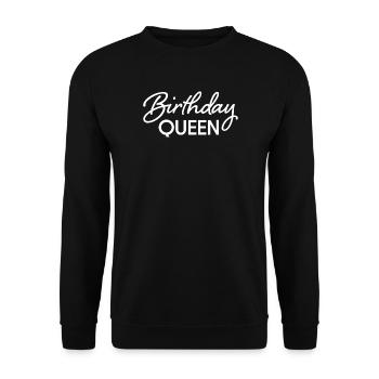 Birthday Queen - Unisex Sweatshirt - black - Front - Alina (178cm) & Michal (187cm)