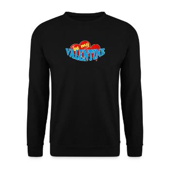 VALENTINE - Unisex Pullover - Schwarz - Vorne - Alina (178cm) & Michal (187cm)
