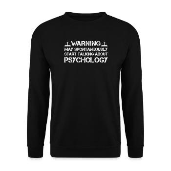 Avertissement psychologique - Sweat-shirt Unisexe - noir - Devant - Alina (178cm) & Michal (187cm)