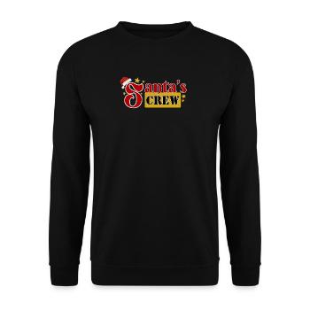 Santas Crew dunkles Design Familienmotiv - Unisex Pullover - Schwarz - Vorne - Alina (178cm) & Michal (187cm)