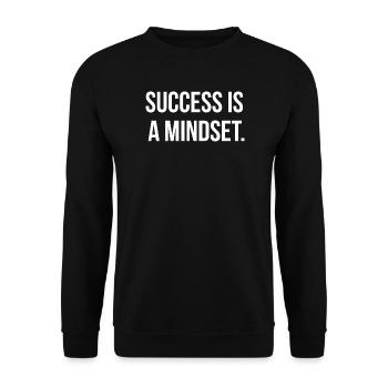 SUCCESS IS A MINDSET. | Greyline Official - Unisex Sweatshirt - black - Front - Alina (178cm) & Michal (187cm)