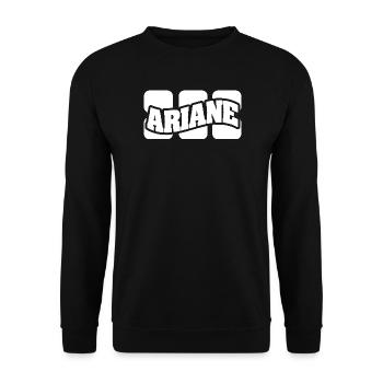 Name Ariane - Unisex Sweatshirt - black - Front - Alina (178cm) & Michal (187cm)