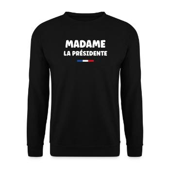 Présidente - Sweat-shirt Unisexe - noir - Devant - Alina (178cm) & Michal (187cm)