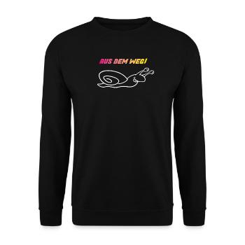 Aus dem Weg – Ich Eile mit Weile - Unisex Pullover - Schwarz - Vorne - Alina (178cm) & Michal (187cm)