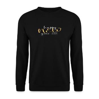 Happy New Year 2026 - Sweat-shirt Unisexe - noir - Devant - Alina (178cm) & Michal (187cm)