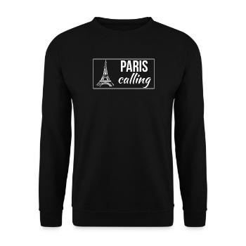 Paris Calling - Sweat-shirt Unisexe - noir - Devant - Alina (178cm) & Michal (187cm)