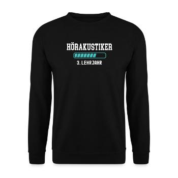 Hearing aid acoustician training 3 year apprenticeship 3rd year apprenticeship - Unisex Sweatshirt - black - Front - Alina (178cm) & Michal (187cm)