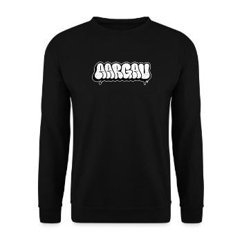 Aargau Graffiti Bubble - Unisex Pullover - Schwarz - Vorne - Alina (178cm) & Michal (187cm)