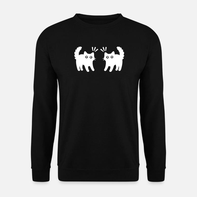 Katzen Paar - Unisex Pullover - Schwarz